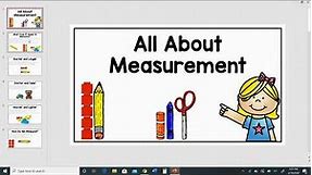 Measurement Introduction for Kindergarten