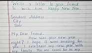 Write a letter to your friend for wishing him a Happy New Year | Letter Writing
