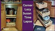 Watch a Lazy Susan Makeover: Time-Lapse of Slide-Out Shelf Installation | Harmony Home Concepts