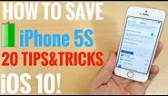 How to save battery life iPhone 5S iOS 10