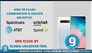 Flashing Combination and unlock Samsung Galaxy S10 SM-G973U with Global Unlocker Pro