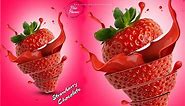 Photoshop | Poster Design Strawberry Flavor | Ju Joy Design Bangla