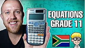 Grade 11 Equations worksheet