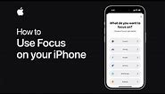 How to use Focus on your iPhone | Apple Support