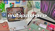 🧸 m2 ipad pro 12.9” unboxing 2023 | apple pencil, aesthetic cases & accessories 🌿 | apple unboxing