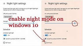 How to turn on windows 10 night mode