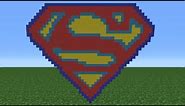 Minecraft Tutorial: How To Make The Superman Logo