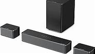 ULTIMEA 5.1 Sound Bar Compatible with Dolby Atmos, Peak Power 410W, Sound Bar for Smart TV with Subwoofer, 3D Surround Sound System for TV, Surround and Bass Adjustable Home Theater, Poseidon D60