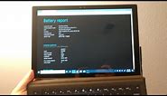 Microsoft Surface Pro How to check for battery health report?