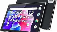 10.1 inch Android 13 Tablet, 8GB RAM+64GB ROM+512GB Expandable Computer Tablets PC, IPS Screen, 2+8MP Dual Camera, WiFi, BT, Google Certified Tablet