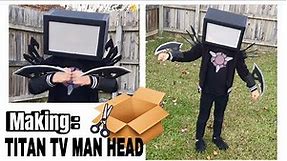 How to make a Titan TV man head costume out of cardboard #titantvman #skibiditoilet