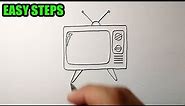 How to draw a television easy and very simple | Simple Drawing
