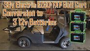 36v Electric EZGO TXT Golf Cart converted to 3 12v Deep Cycle Marine Batteries | Saving Hundreds