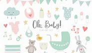 Baby Shower Clip Art - Baby Artwork, an Illustration by Hello Muse Design