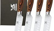 MSY BIGSUNNY Steak Knife Set, 4-Piece, German Steel 5-Inch Blade, High-end Ergonomic Handle Steakhouse Knife Set (Steak Knife Set 5")