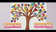Amazing Button -Tree Craft idea for Kids | Easy Canvas Art