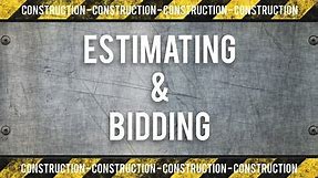 Construction Estimating and Bidding Training