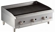 Cooking Performance Group CL-CPG-36-NL 36" Gas Countertop Lava Briquette Charbroiler - 120,000 BTU