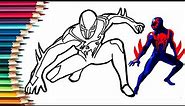 Spiderman Coloring || Spider Man 2099 Coloring Pages || How to color Spider-man @colorgoart