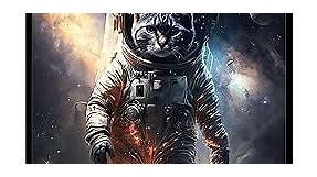 Poster Master Space & NASA Poster - Cat in a Spacesuit Print - Astronaut Art - Gift for Boys, Girls & Outer Space Enthusiast - Funny Decor for Bedroom, Nursery or Kid's Room - 8x10 UNFRAMED Wall Art