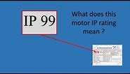 What does the motor IP rating mean ?