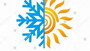 Hot Cold Symbol Sun Snowflake All Stock Vector (Royalty Free) 780947701 | Shutterstock