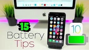 15 BEST Tips to Improve iPhone Battery Life on iOS 10 - 10.3.3! | iPhone 7 Battery Saving Tips 2017