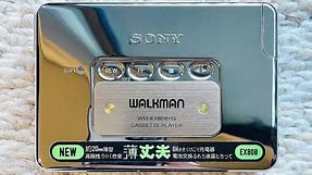 SONY EX808HG Walkman Cassette Player ! Full Metal Chrome ! Runing !