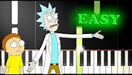 RICK AND MORTY THEME SONG - Easy Piano Tutorial