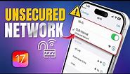 How to Solve Unsecured Wi-Fi Network on iPhone | Fix Unsecured Network Wi-Fi