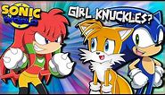 Sonic Tails & FEMALE KNUCKLES? | Sonic Tails & Knuxie Play Sonic World