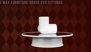 3/4" PVC Fittings 3 Way (10-Pack), Furniture Grade PVC Pipe Connector 3/4 Inch PVC Elbow for All DIY PVC Structure and Frames, UV Resistant, Fits 3/4" Sch 40 PVC Pipes