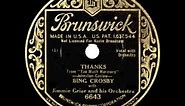 1933 HITS ARCHIVE: Thanks - Bing Crosby