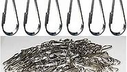 50pcs SIEWAY Lanyard Clips, Lanyard Hooks,1.26 in Premium Clasps Hooks Closures Snap Hooks Small for Crafts Lanyards Metal Key Chain Ring Making Jewelry Replacement Clips