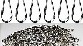 50pcs SIEWAY Lanyard Clips, Lanyard Hooks,1.26 in Premium Clasps Hooks Closures Snap Hooks Small for Crafts Lanyards Metal Key Chain Ring Making Jewelry Replacement Clips