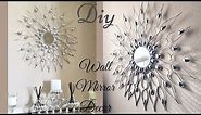 Diy Quick and Easy Glam Wall Mirror Decor| Wall Decorating Idea!