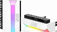 EZDIY-FAB ATX 24-pin 90 Degree Power Connector Adapter 5V 3 Pin ARGB Rainbow Female to Male Power Adapter for Computer Motherboard ATX Power Supply- White-1 Pack