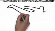 How To Draw Silhouette Of Karate Man Kicking