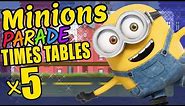 Minions Teaching Multiplication Times Tables x5 Educational Math Video for Kids
