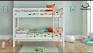 Mya White Wooden Bunk Bed Frame - 3ft Single | Happy Beds