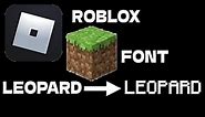 How to get Minecraft Font in Roblox / Blox Fruits