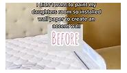 Inexpensive way to create an accent wall #bedroom #bedroomcheck #bedroomdecor #bedroommakeover #HomeDecor #interiordesign #homeimprovement #hometips #diyhome #diyhomedecor #foruoupag | Thrift Store Finds