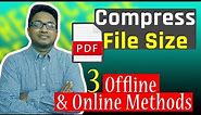 How to Compress PDF File Size? | Reduce PDF File Size Without Losing Quality in Offline and Online.