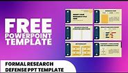 FREE Formal Research Defense PPT Template by Rome