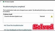 How To Fix Check For Windows Update Issues Detected Windows 11/10