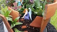 How to Make a Fairy Garden From a Broken Clay Pot