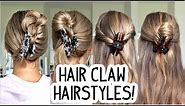 HOW TO: EASY & QUICK CLAW CLIP HAIRSTYLES! Short, Medium, and Long Hairstyles