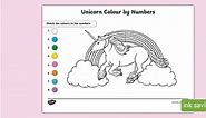 Unicorn Colour by Number