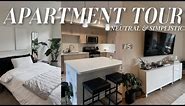 APARTMENT TOUR *neutral aesthetic & simplistic decor* | Luxury One Bedroom Apartment Tour