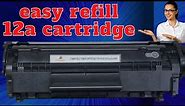 Easy Refilling 12a Cartridge | how to refill 12a Toner Cartridge